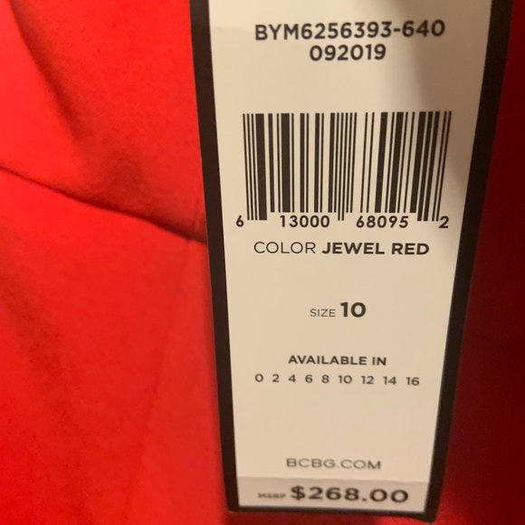 BCBG Red Single Shoulder Cocktail Dress - Picture 2 of 2